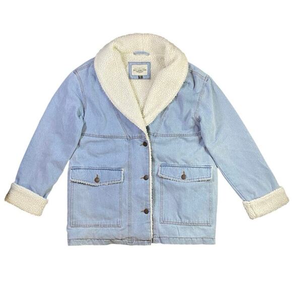 Ashley Vintage Charm Jackets & Blazers - Ashley Vintage Charm Fleece Lined Denim Jacket - L